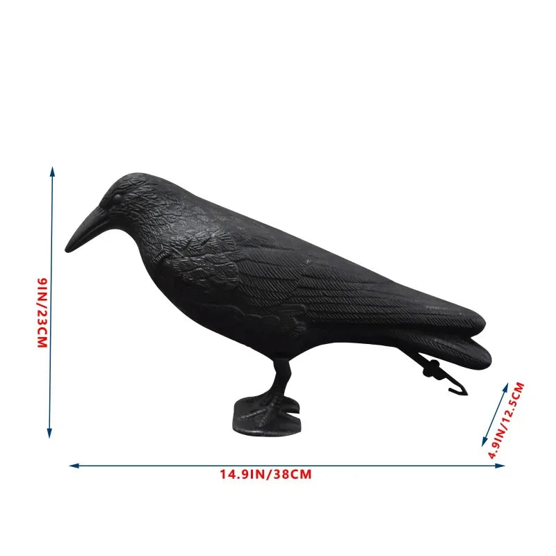 Simulation Crow Black Raven Bird Repellent Natural Pest Control Pigeon Repellent Raven Prop Scary Decoration Party Supplies