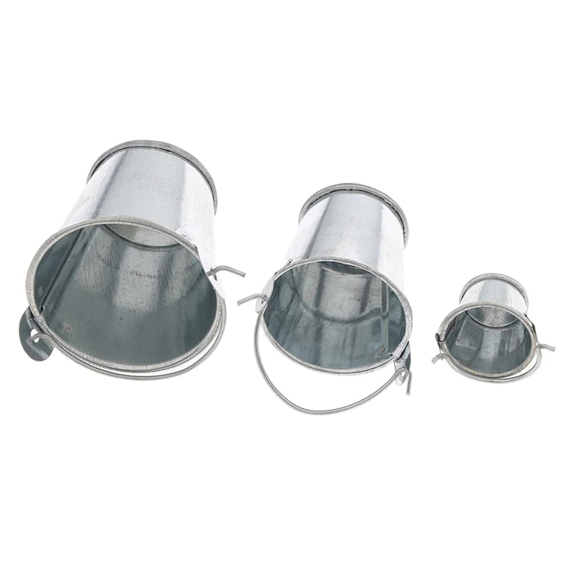 TY 1Pc Dollhouse Mini Iron Bucket Children Beach Small Bucket Toy Miniature Model Mini Dollhouse Decorations Ornaments