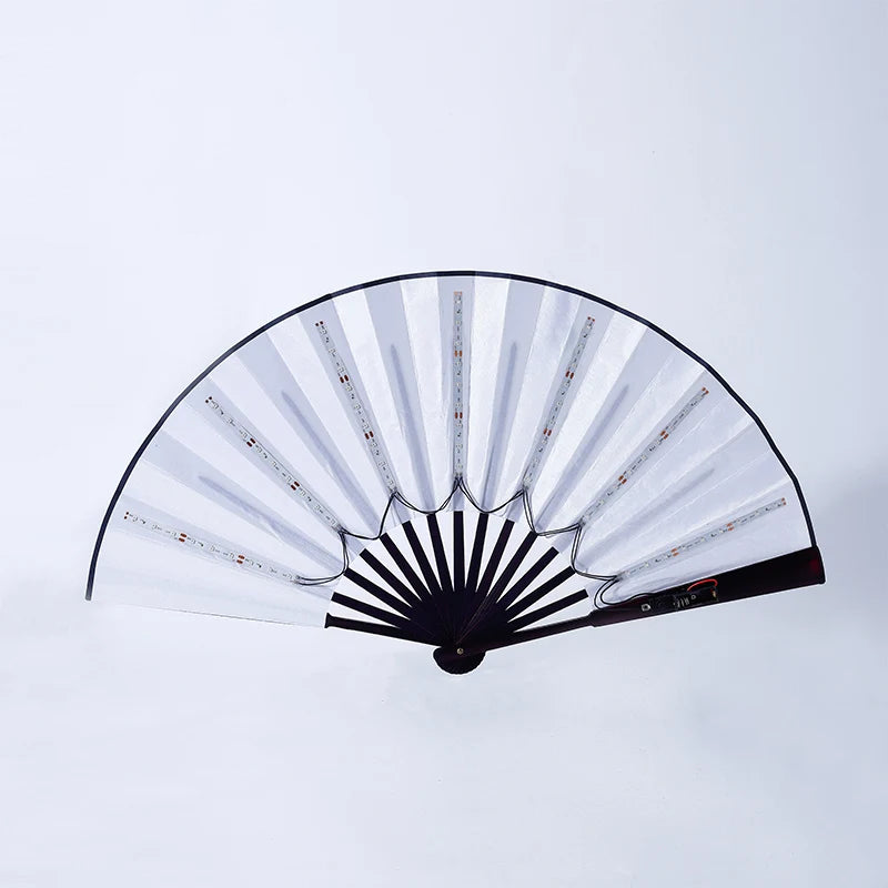 Glow Folding Led Fan Dancing Light Fan Night Show Halloween Christmas Rave Festival Accessories Glow in The Dark Party Supplies