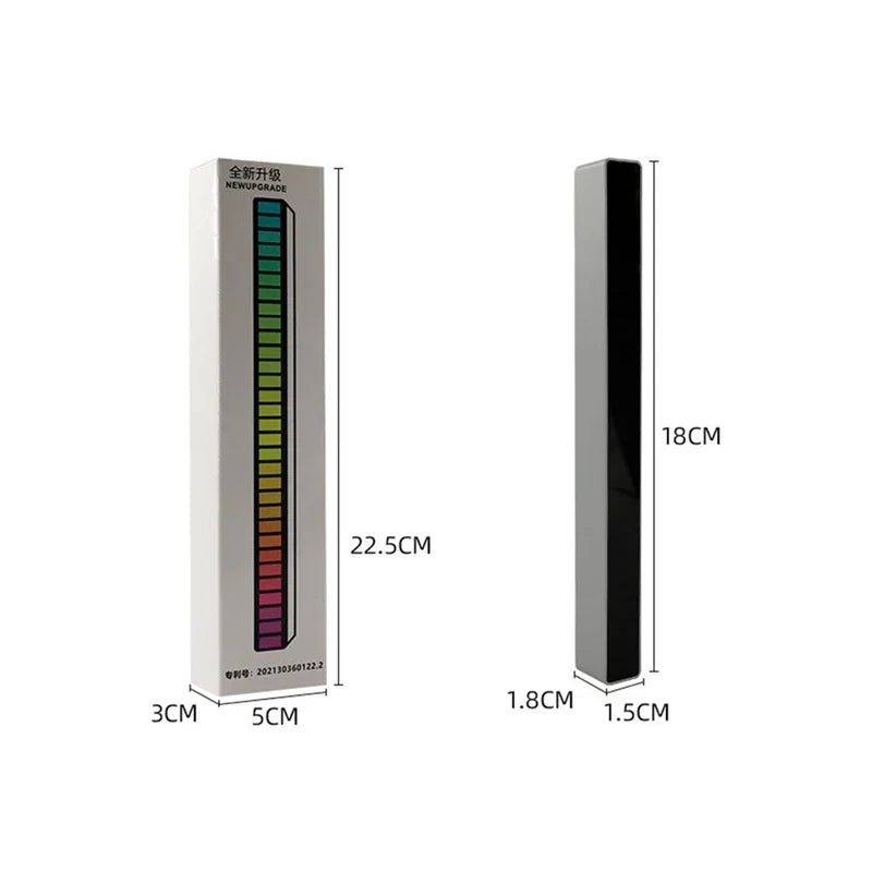 RGB LED Strip Light Music Sound Control Pickup Rhythm Ambient Lamp Atmosphere Night Lights For Bar Car Room TV Gaming Decoration
