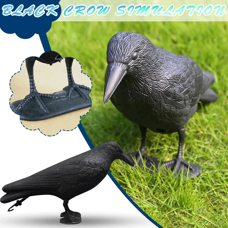 Simulation Crow Black Raven Bird Repellent Natural Pest Control Pigeon Repellent Raven Prop Scary Decoration Party Supplies